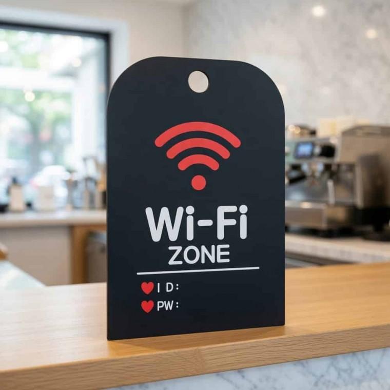 Wi Fi ZONE 안내판 가게팻말 와이파이안내판
