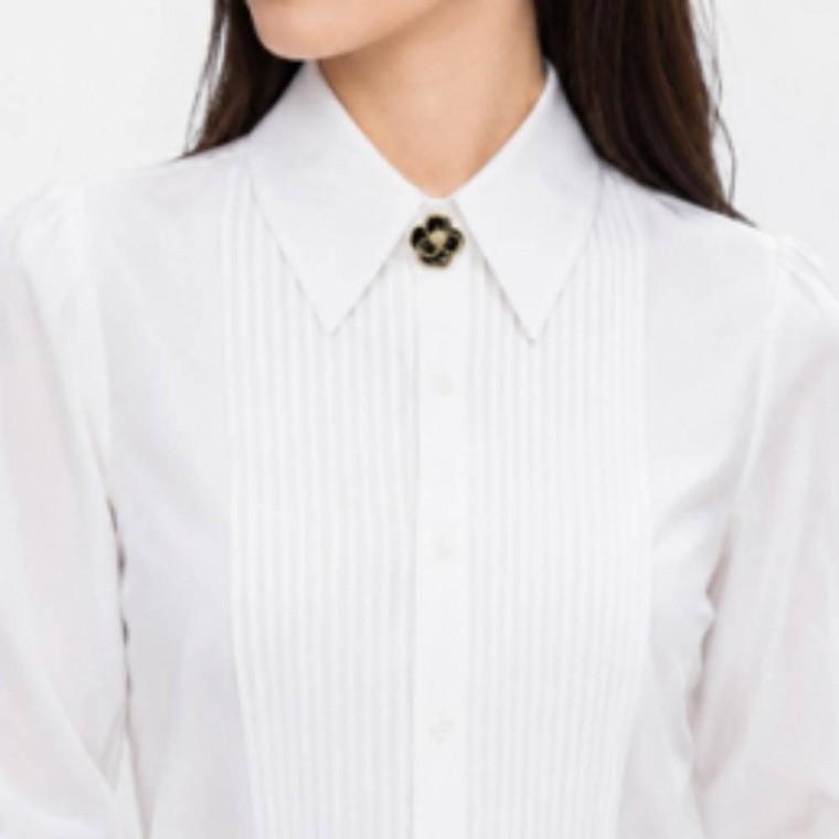 블라우스 단추핀 단추장식 브로치 단추커버 플라워 셔츠 스타일링