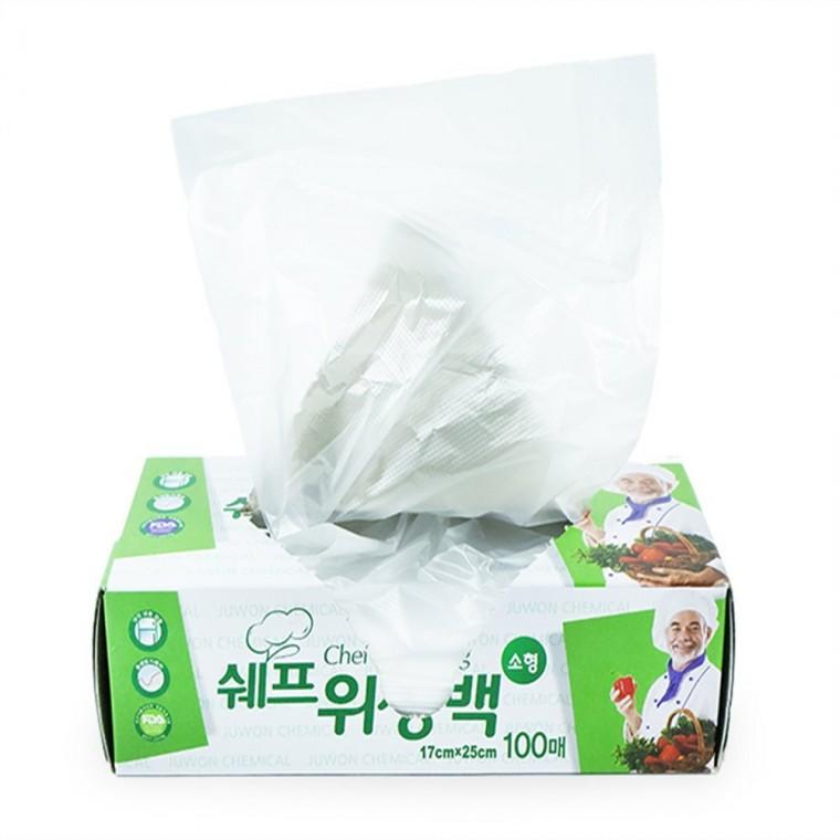 쉐프 위생백 소 100p 일회용비닐팩 비닐백