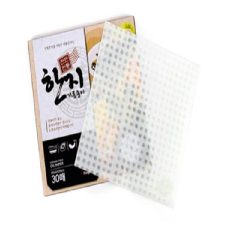 주방 한지 기름종이 30매 주방용기름때제거용지 포장용기름종이