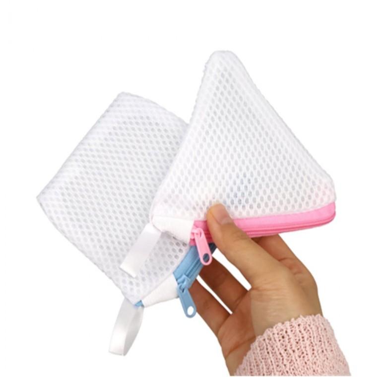 세탁빨래망 캡슐세제망 미니 세탁망 핑크삼각