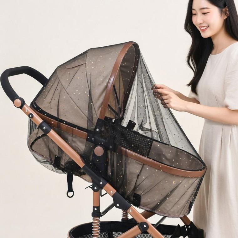 개모차 신생아 무늬 필수 망사 유모차 모기장