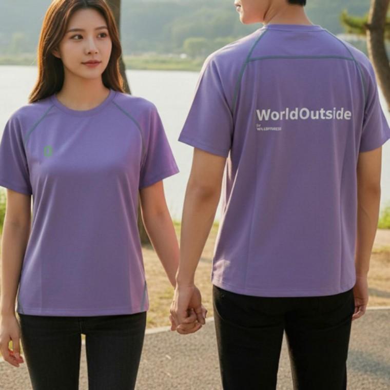 남성 여성 트레이닝 나그랑 여름 배색 반팔티셔츠 스포츠 상의