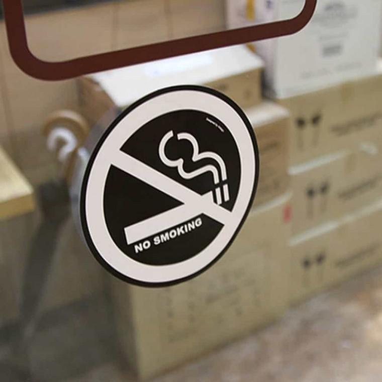 NO SMOKING 화이트 흡연금지구역 금연안내판 금연구역표지 금연문구 금연표지