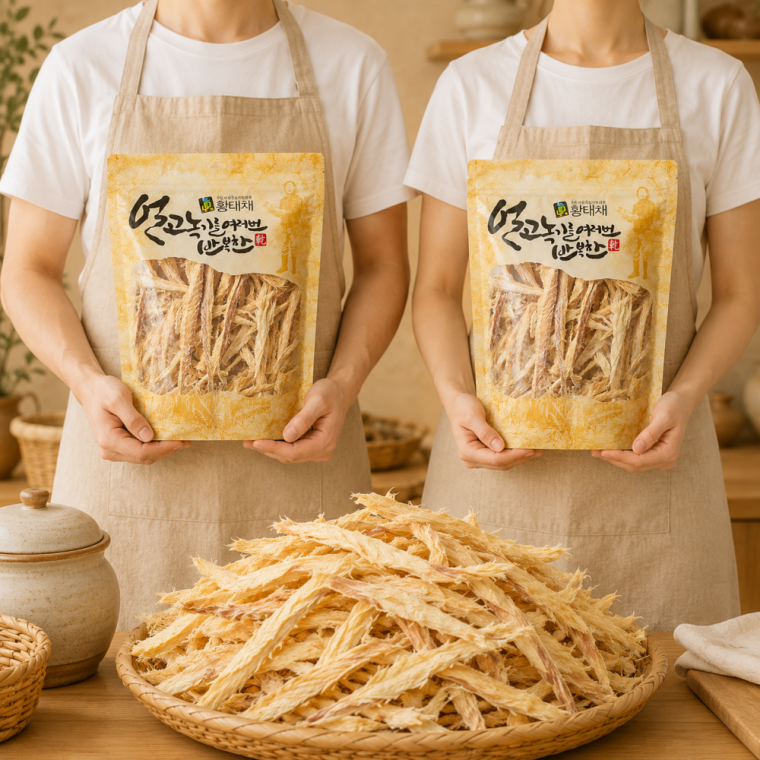 황태채 용대리 진부령 덕장 자연건조 국거리 간식용 황태포 북어포 500g