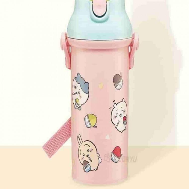 원터치 물통 480ml 어깨끈물병 플라스틱보틀 스트랩물통
