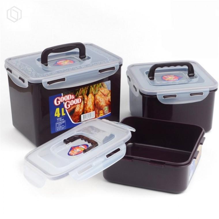 플라스틱 김치통 1.5L 2.4L 4L 주방용기 김치냉장고용기 김치저장용기