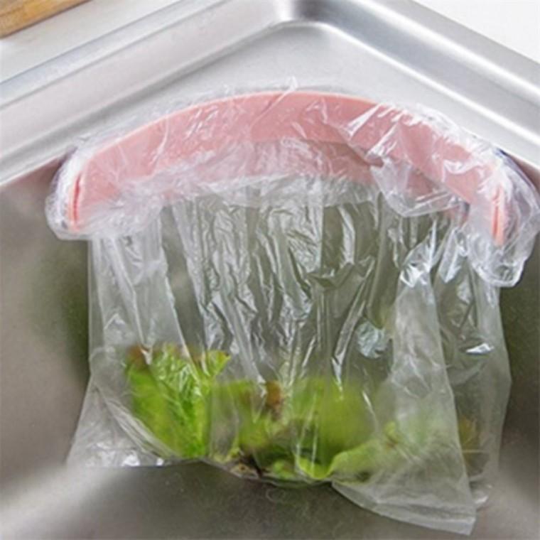 쓰레기통 거치대 흡착쓰레기통 음식물쓰레기홀더 씽크대쓰레기통걸이용휴지통 부엌쓰레기통걸이 주방음식물
