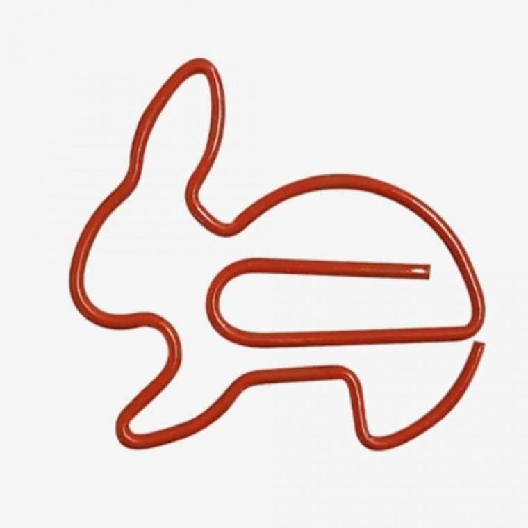 컬러 토끼 클립 50P 문서클립 서류클립
