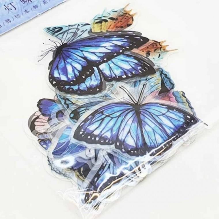 파란나비 스티커 40P 세트 다꾸스티커 폰꾸스티커