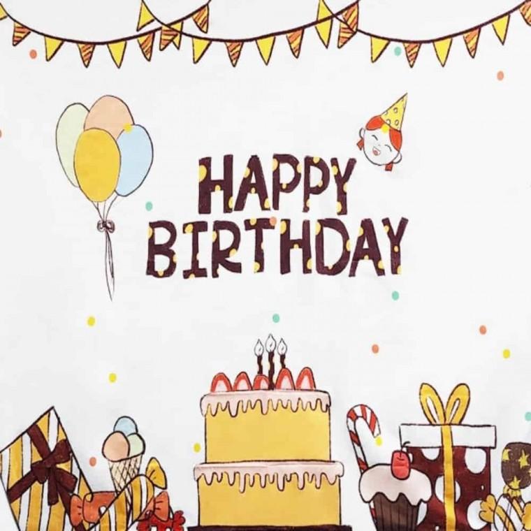 생일 초코 패브릭 포스터 대형 페브릭포스터 패브릭아트