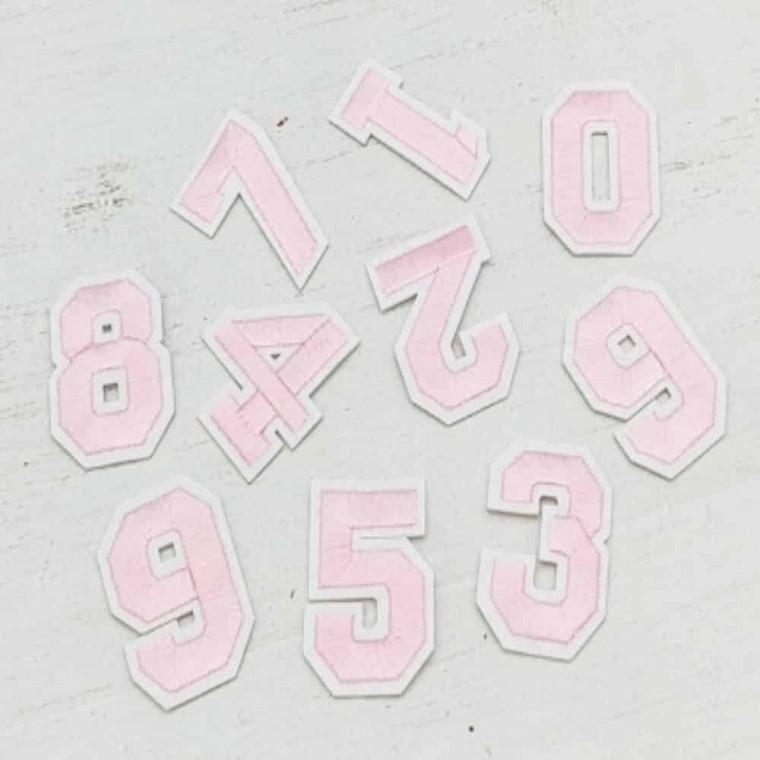숫자 패치 연분홍 찍찍이패치 패치와펜
