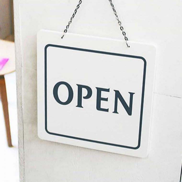 OPEN CLOSED 사인걸이 사인알림판 오픈안내판 오픈클로즈팻말 도어사인