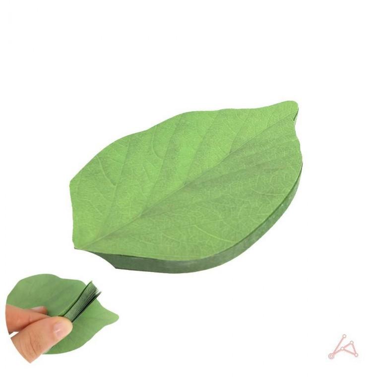 나뭇잎 점착식 메모지 점착식노트 그린메모지