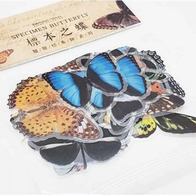 나비 스티커 40P 세트 기본 꾸미기스티커 데코스티커