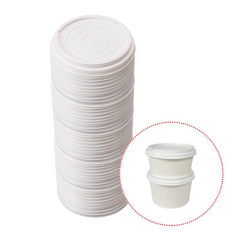분식 용기 뚜껑만 50개( 520ml 750ml 공용) 일회용 떡볶이 국물용기뚜껑 도시락 테이크아웃 분식용기