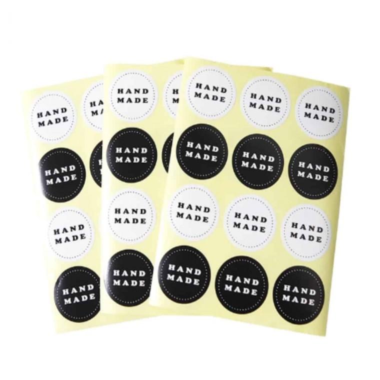 핸드메이드 스티커 12P DIY스티커 수제브라우니스티커