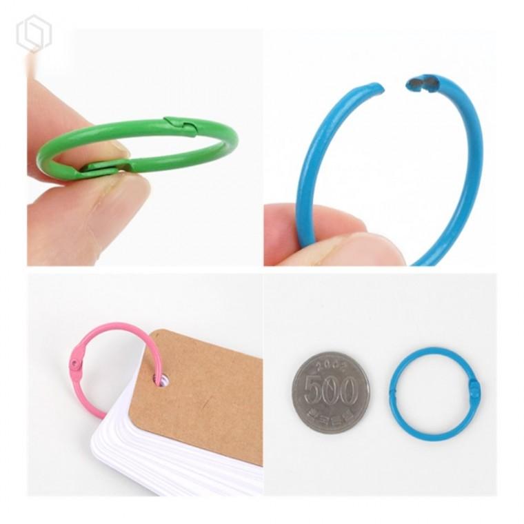 컬러 원형 카드링 고리링 30mm 디자인링 컬러링 미니링