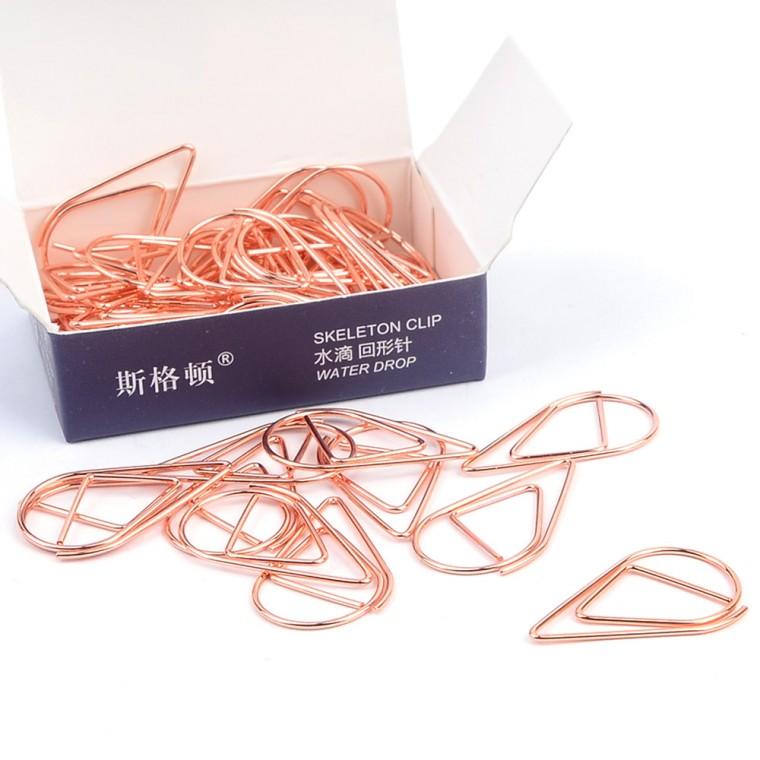 물방울 디자인클립 50P 쇠자 문구류쇼핑몰