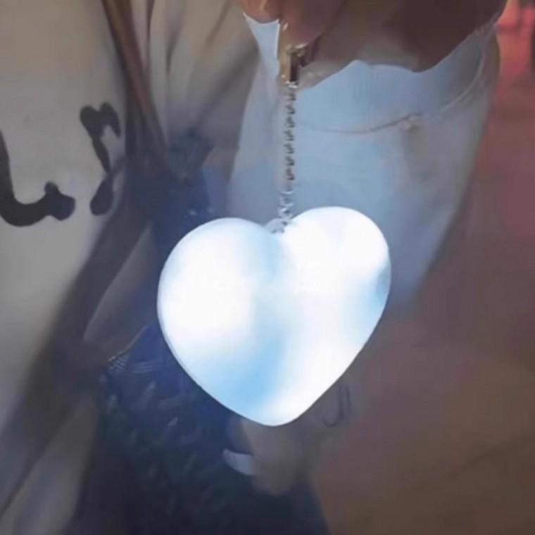 LED하트키링 가방고리 후레쉬키링 소품장식