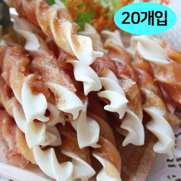 개껌 애견껌 연어치킨생선껌 강아지껌 강아지간식 애견간식 덴탈껌 훈련간식 고양이 1P