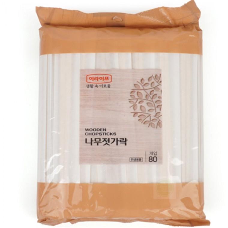 나무젓가락 80개입 나무젖가락 일회용나무젓가락