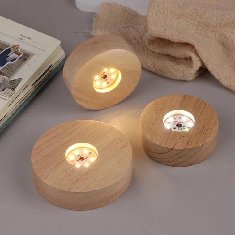 사이노텍 LED장식패드 크리스탈 볼 아트 장식 스탠드 키보드손목받침대 나무