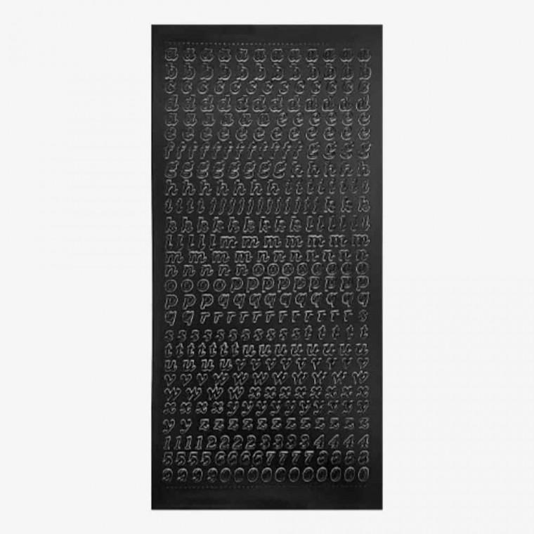 PVC 소문자 스티커 블랙 유리스티커 포토스티커