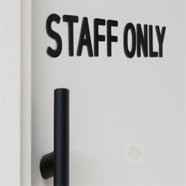 접착식 STAFF ONLY 안내판 스태프온리스티커 제한구역표지판