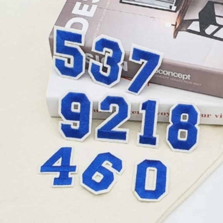 숫자 패치 파랑 패치와펜 자수와펜