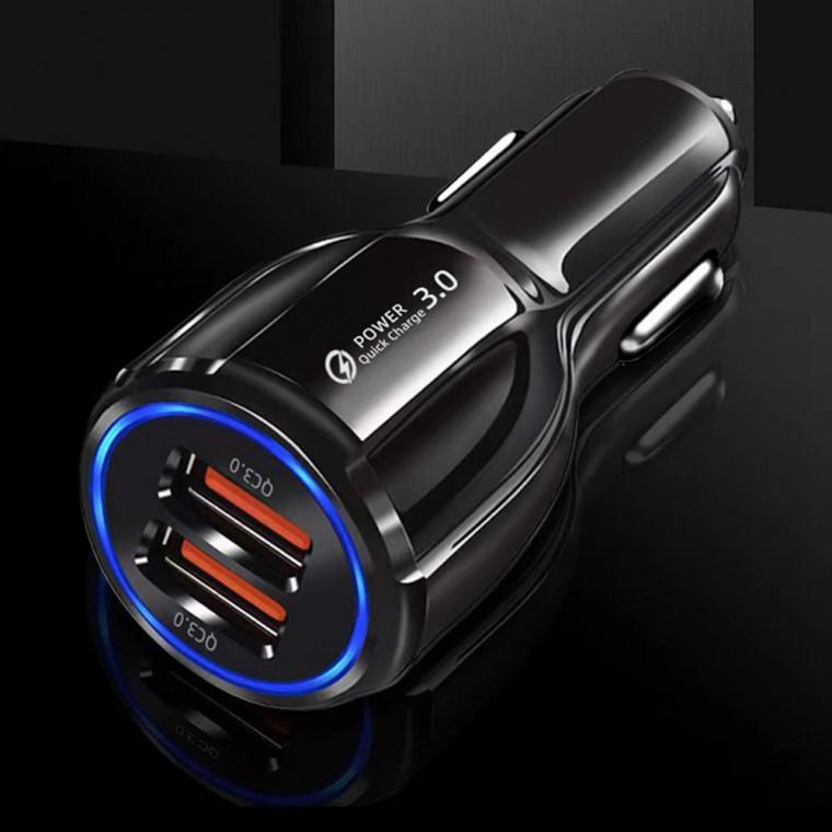 차량용 QC3.0 듀얼포트 고속충전 시거잭 차량용충전기 차량용고속충전기 차량스마트폰충전기 QC30시거잭