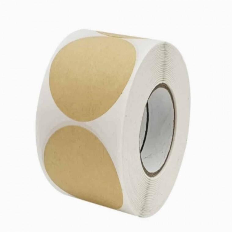 크라프트 스티커 50mm 리뷰스티커 포장스티커