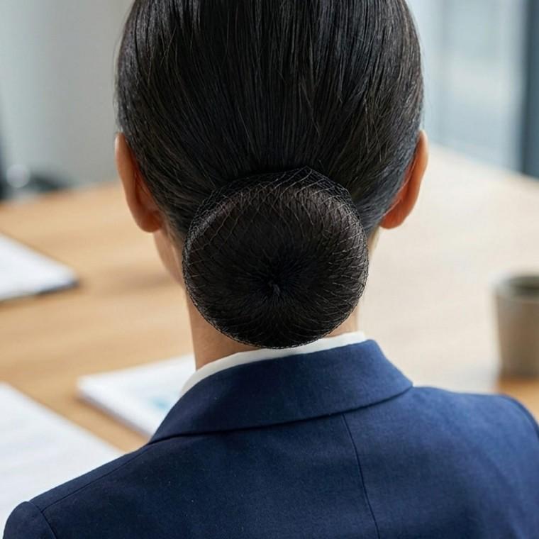 면접 승무원 간호사 올림머리 헤어 망사 머리 망 25cm