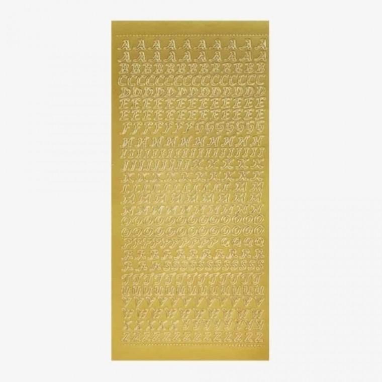 PVC 대문자 스티커 골드 볼록한스티커 다이어리스티커