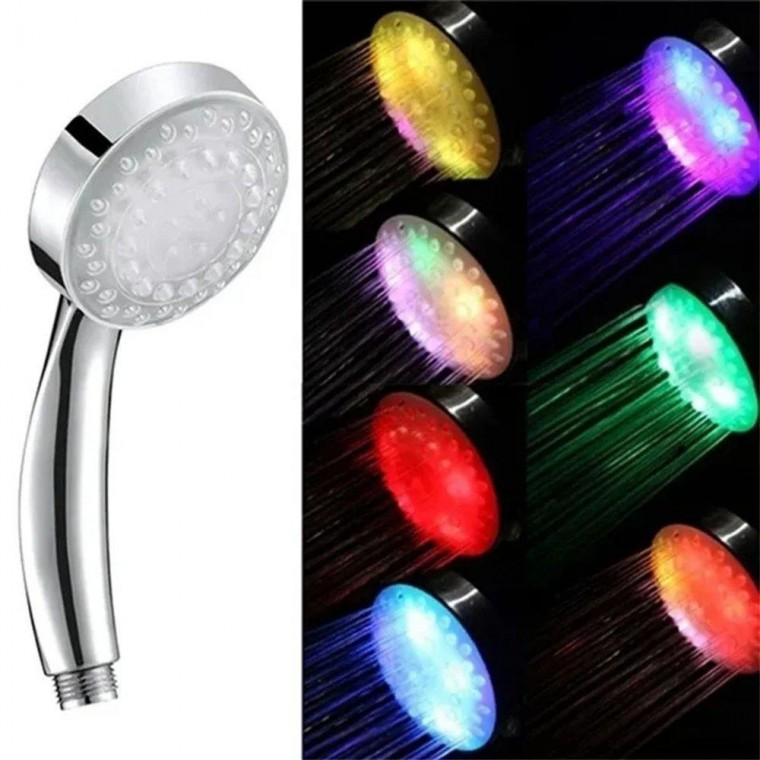 사이노텍 LED 샤워헤드 온도색상 변화 샤워기 욕실청소건