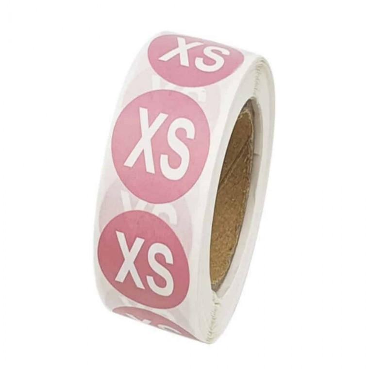 사이즈 스티커 XS 옷스티커 원형스티커