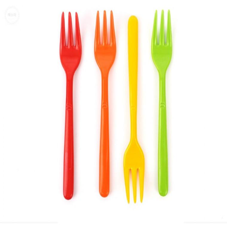 멜라민 컬러 어린이 포크 1P