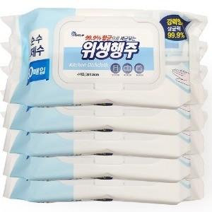위생행주 캡형 80매X5팩 400매 / 0345 청소포 키친타올 뽑아쓰는