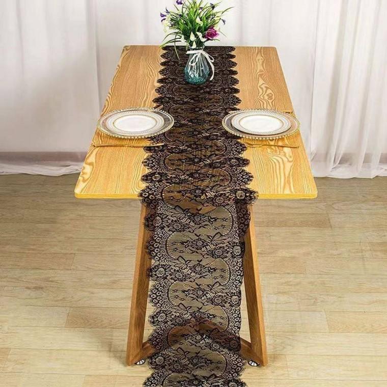HIKT 레이스 테이블 러너 식탁 레이스 러너 35 x 300cm