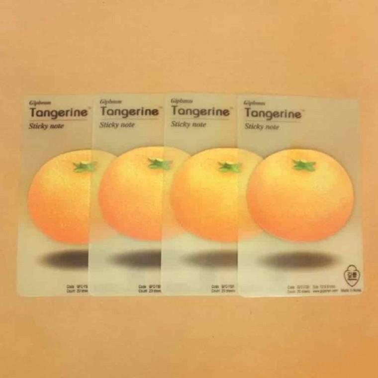모니터메모 책갈피 접착식메모지 접착메모지 스티키 노트 텐저린