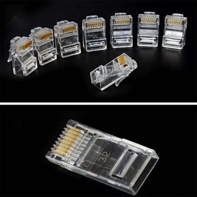 RJ45 네트워크 케이블 연결 플러그 이더넷커넥터 유선인터넷연결 RJ45플러그