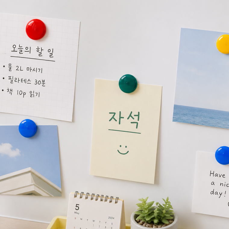 원형 냉장고 자석 강력 마그넷 화이트보드 메모홀더 포토자석 미니