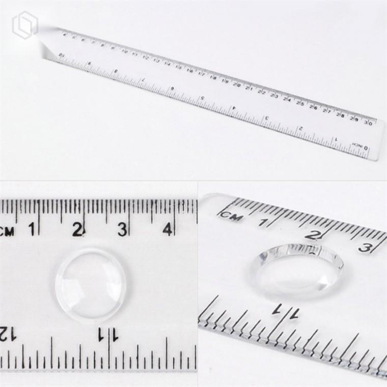 플라스틱 돋보기 자 30cm 확대자 눈금자 학습용자