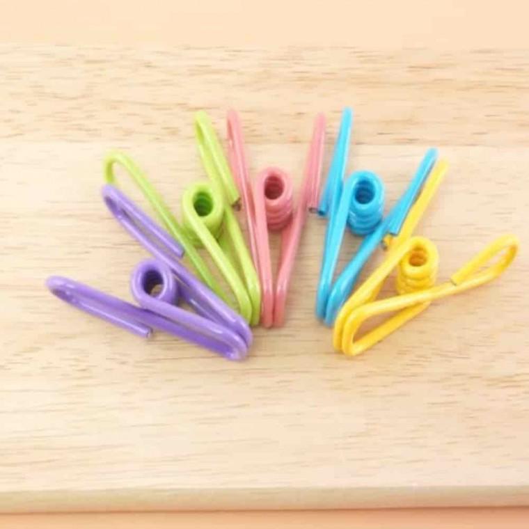 사진집게 사무실데스크테리어 책상집게 고정집게 컬러 집게 10p