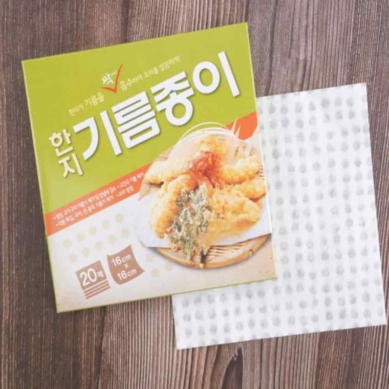 종이호일 사각종이호일 주방집기 한지종이호일 한지 기름종이 16x16cm 20매