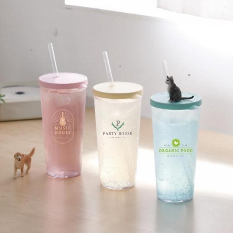 국내생산 주문 제작 심플 빨대컵 670ml
