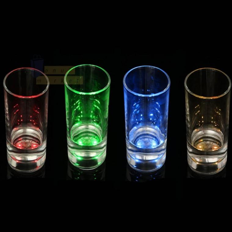 혼술 컵받침 LED컵받침 LED코스터 컬러 라이트 6cm 2개 컵받침대 코스터 캠핑 홈파티 집들이 술잔 술잔 유