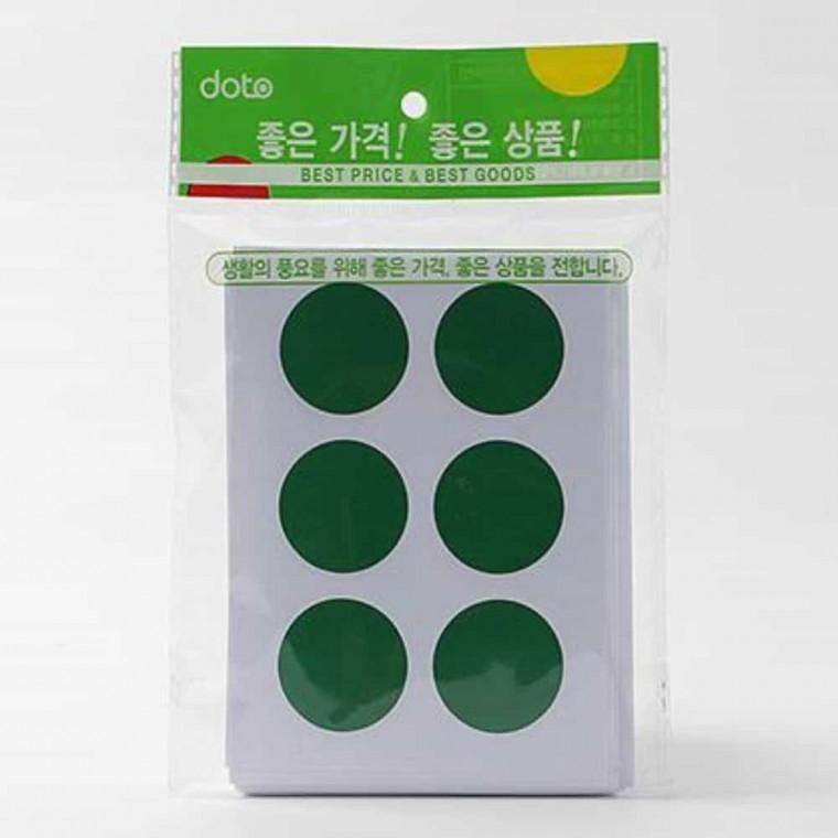다꾸스티커 포장스티커 모양스티커 컬러 원형 그린 30mm 60매 분류스티커 칭찬스티커 설문조사스티커 마킹