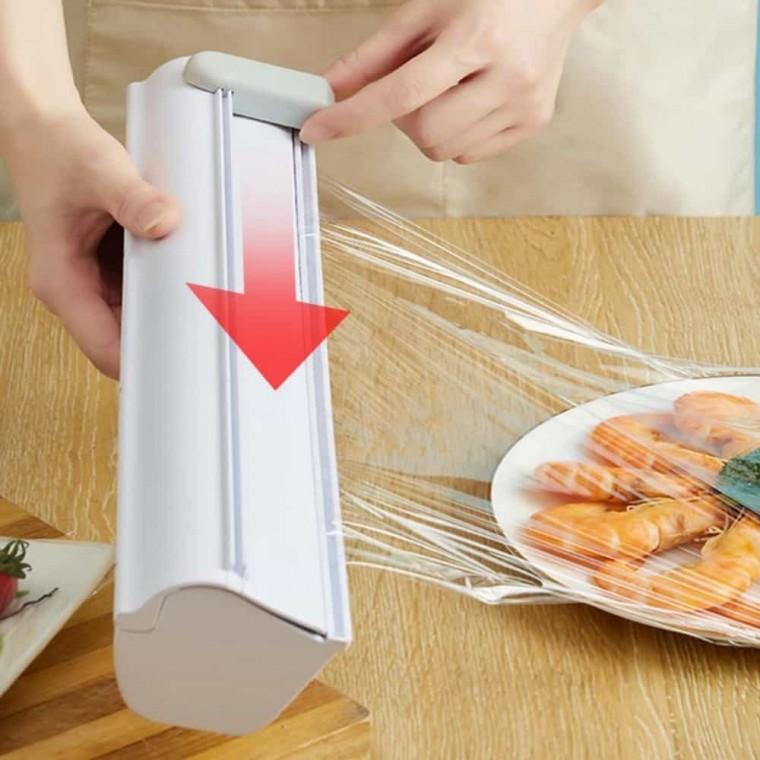 자동 비닐 랩 커터기 업소용랩걸이 랩컷팅기 랩자르기 랩보관 랩디스펜서