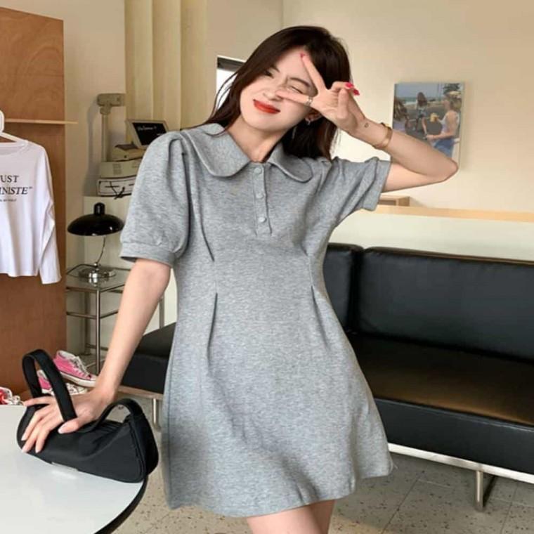 카라 데일리 원피스 여성롱원피스 여성카라원피스 단추롱원피스 겨울니트원피스 여름미니원피스